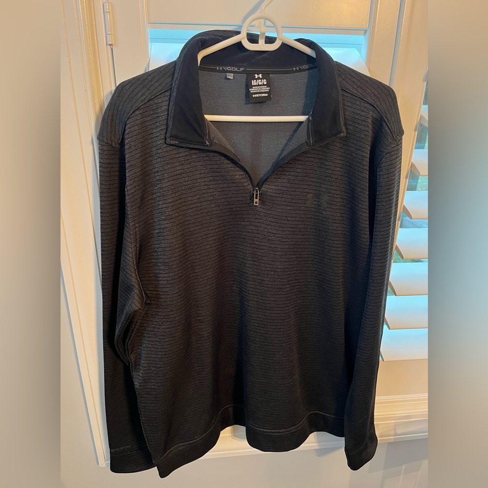 Under Armour Golf LG Men's Black Zip-Up Sweater